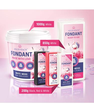 Fondant White 850g for Cakes & Pies - Flexible Soft & Pliable Cake Decorating I International Shipping - Buy Online on GoSupps.com