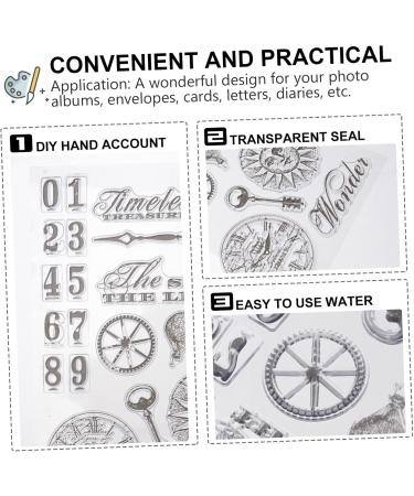 Lurrose Postage Stamps Scrapbook Embellishments Clear Stamp Block Mailing Stamps Silicone Stamps Seal Fine - Buy Online on GoSupps.com