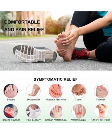 Buy Leather Metatarsal Foot Pads - 3 Pairs Self-Adhesive Cushions for Foot Pain Relief | Comfortable Forefoot Support for Morton's Neuroma - Buy Online on GoSupps.com