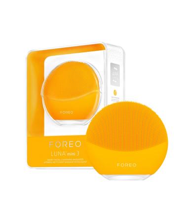 FOREO LUNA mini 3 Ultra-hygienic Facial Cleansing Brush, All Skin Types, Face Massager for Clean & Healthy Face Care, Extra Absorption of Facial Skin Care Products, Waterproof Sunflower Yellow 1 Count (Pack of 1)