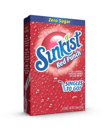 Sunkist Singles to Go Drink Mix Variety Pack - Orange, Grape, Pineapple, Lemon Lime, Strawberry, Red Punch - 6 Pack, 1 CT - Buy Online on GoSupps.com