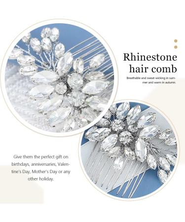 Catery Bride Wedding Rhinestones Hair Comb - Bridal Hair Jewelry for Women - Crystal Headpiece Side Comb - Wedding Hair Accessories - Buy Online on GoSupps.com