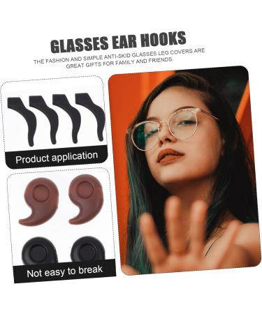 Lurrose 3-Part Glasses Accessories Set - Oval Glasses Eye Mask Headphones Ear Pads Sunglasses Tape & Keeper - Black Gel Silk - Perfect Fit 4.3x1.7cm - Buy Online on GoSupps.com