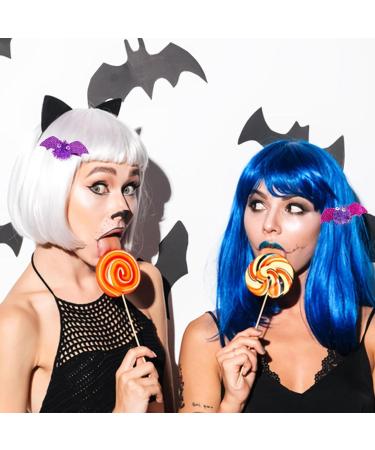 Bat Hair Clips - Fashionable Cartoon Bat Hairpin for Dress Up - Dress Up Cosplay Accessory Halloween Bat Wings Barrettes for Theme Dances Photography Purple - Buy Online on GoSupps.com