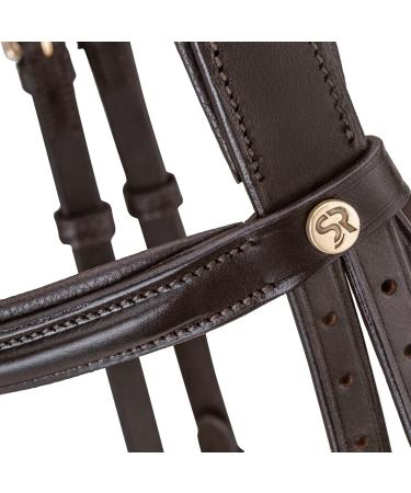 Sunride English Combined Bridle Hawaii with Reins - Soft Real Leather Adjustable Anatomical Design in Brown/Pink for Ponies - Buy Online on GoSupps.com