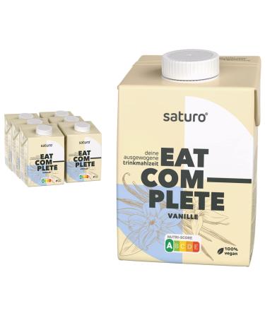Saturo drinking meal vanilla |Astronaut food with protein & 500kcal |Vegan drinking food with valuable nutrients |6 x 500 ml vanilla 500 ml (6 -pack)