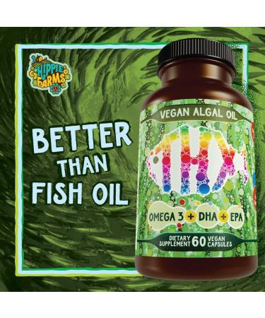 Vegan Omega 3 Algae Oil with DHA EPA - The Ultimate Fish-Less Oil Blend - Buy Online on GoSupps.com