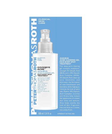 Peter Thomas Roth AHA/BHA Acne Clearing Gel | Maximum-Strength Spot Treatment 3.4 Fl Oz - Buy Online on GoSupps.com