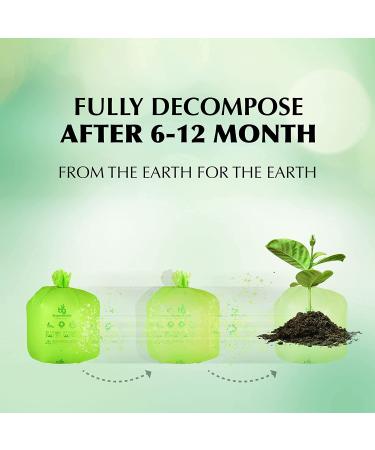 Biogreenable Compostable Trash Bags 13 Gallon 0.95 Mils - 50 Count 49.2L Capacity | Europe OK Compost Certified - Buy Online on GoSupps.com