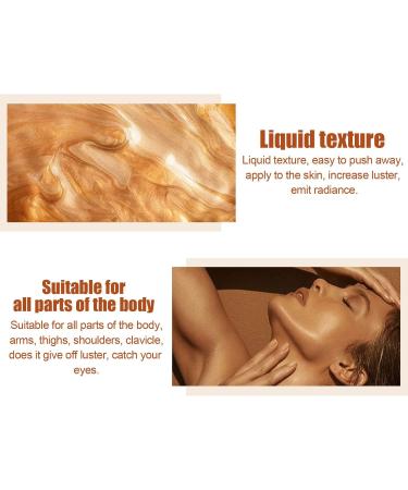 Body Oil Shimmer Shimmer Lotion Pour Le Corps Illuminateur De Teint Highlighter Maquillage Liquide Hydratation et clat l' preuve de l'eau pour le Visage et le Corps Brun Dor  - Buy Online on GoSupps.com