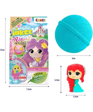INKEE Boule de bain Princesse - Bombe de Bain Enfant avec Surprise Figurine Princesse l'int rieur Parfum Barbe Papa & Huile d Amande Douce 100g Test e Dermatologiquement Rose Ou Violet 1 unit (Lot de 1) - Buy Online on GoSupps.com