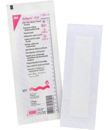 3M Medipore +Pad Soft Cloth Adhesive Wound Dressing 3 1/2 x 10 - 25/Bx - 3M3571 - Buy Online on GoSupps.com
