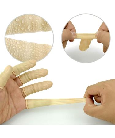 100 Pcs White Disposable Latex Finger Cots - Anti-Static Finger Protection for Dressing & Hygiene - Buy Online on GoSupps.com