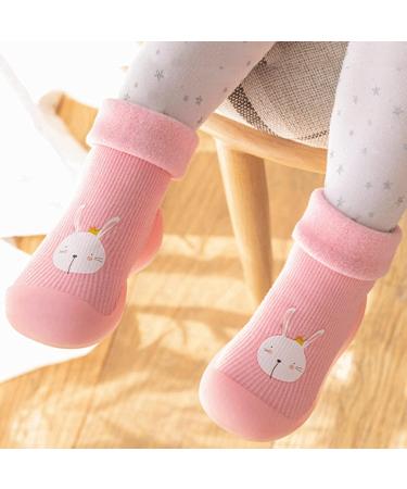 Baby Running Sock Shoes - Soft Indoor Floor Socks for Toddlers & Girls | Myth Pink Shoes for Crawling & Play - Buy Online on GoSupps.com