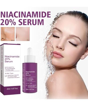  SKZKK Niacinamide Face Serum 20%: Brightening Firming Moisturizing Anti-Wrinkle Evening Smoothing Fine Lines Reducing Pigmentation Pore Care for Sensitive Skin (2pcs) - Buy Online on GoSupps.com