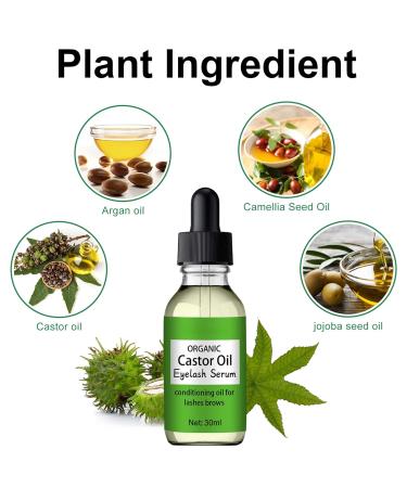100% Cold Pressed Organic Castor Oil for Eyelashes Eyebrows & Skin Moisturizer - 1 Fl Oz | Best Hair & Body Care for Women - Buy Online on GoSupps.com