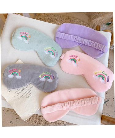 NOLITOY 4pcs Rainbow Eye Mask & Hair Band Set | Sleep Eye Patches & Travel Blindfolds for Kids & Adults - Buy Online on GoSupps.com