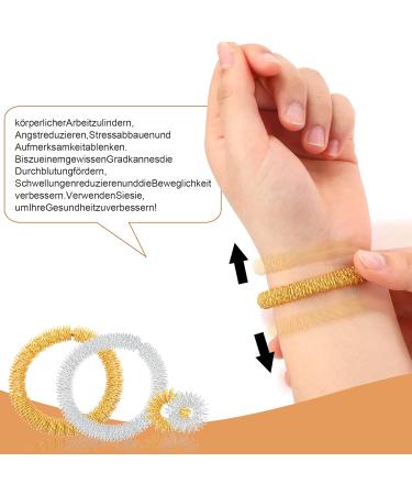25 Spiky Finger Massage Rings Set - Stress Relief for Kids & Adults | Gold & Silver - Perfect for Office Workers - Buy Online on GoSupps.com