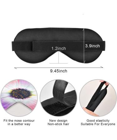 Sleep Mask - Light Blocking Rainbow Flower Eye Mask for Comfortable Sleeping | Adjustable Floral Eye Cover for Men & Women | Perfect for Travel Naps & Work - Buy Online on GoSupps.com