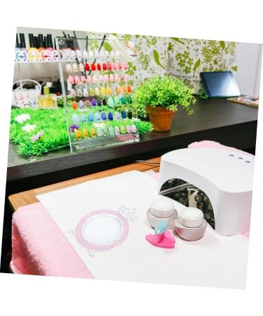 Lurrose 1Pc nail display board nail art polish holder manicure nail acrylic nail art display holder Polish Mix nail mixing para u as Manicure Display Board cosmetic extend abs Pink - Buy Online on GoSupps.com