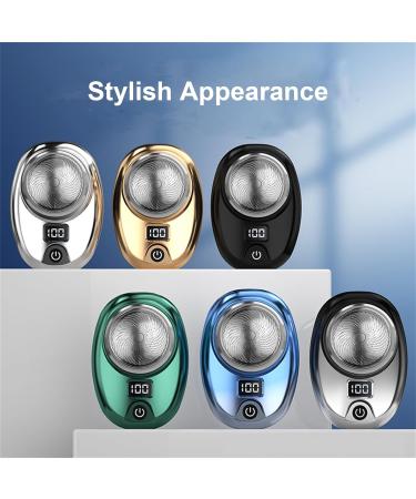 Mini Portable Electric Shaver for Men - Waterproof Razor with LED Display (Pure Blue) - International Shipping - Buy Online on GoSupps.com