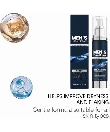  JINGLING JINGLING Men's Face Cream | 6-in-1 Moisturizing Cream with Plumping Effect 50g Day and Night Face Cream For Travel and Home Use - Buy Online on GoSupps.com