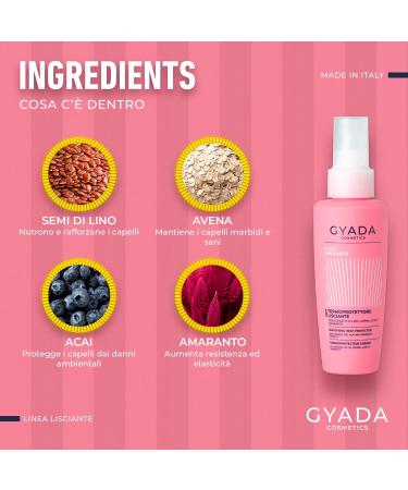 GYADA COSMETICS Smoothing Thermoprotector protection up to 230 against the heat of the phone flat iron and curling with flax extract oats acai and almond 125 ml - Buy Online on GoSupps.com