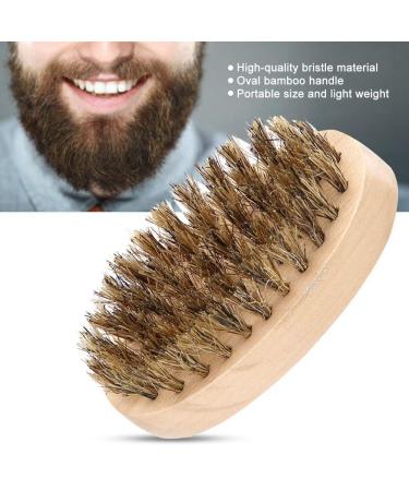 Beard Brush for Men - Oval Bamboo Handle Mustache Comb & Beard Shaping Tool - International Shipping Available - Buy Online on GoSupps.com