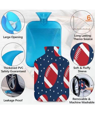 Football Heat Bottle with Fluffy Cover | 2L Hot Water Bottle for Cozy Nights & Pain Relief - Ideal for Back Neck & Shoulders - Buy Online on GoSupps.com
