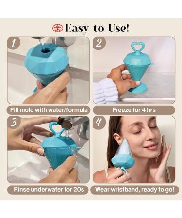 Rena Chris Ice Roller for Face - Cube Facial Massager Reduces Eye Bags Reusable Silicone Mold Cooling Skin-Care Tool for Women - Shop Now - Buy Online on GoSupps.com