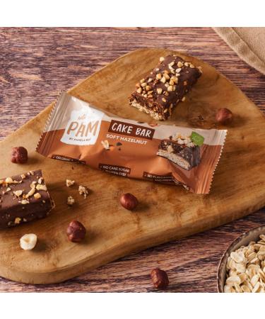 Naturally Pam Cake Bar - Bio & Vegan Gluten-Free Oat Bar Soft Hazelnut 12x44g | Delicious Cereal Snack from Pamela Reif - Buy Online on GoSupps.com