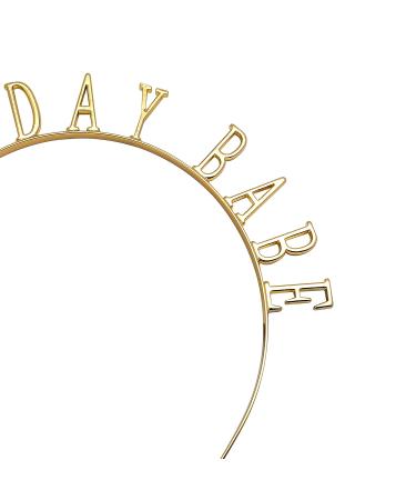 Golden Birthday Babe Headband - XS Accessories Fun Tiara & Party Hat Alternative - Buy Online on GoSupps.com