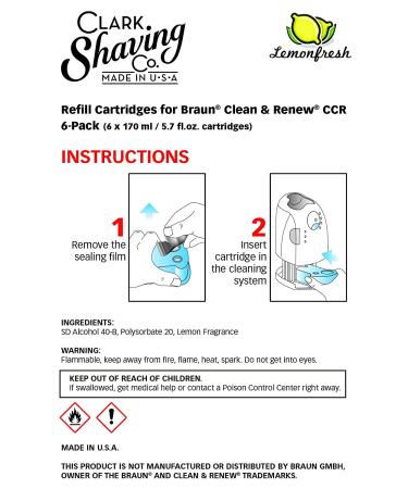 Clark Shaving Co. Braun CCR Refill Cartridges - 6 Pack - Buy Online on GoSupps.com