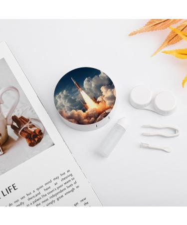 NASA Rocketship Contact Lens Case with Mirror - Portable & Cute Travel Kit for Eye Contact Lenses - Buy Online on GoSupps.com