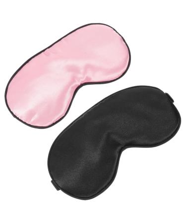 2 pi ces de Sommeil Imitation Soie Occultant pour Yeux pour Voyage Maison