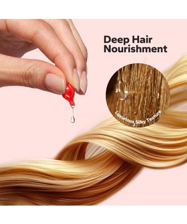 Anti-Frizz Vitamin Serum - Leave-in Treatment for Shiny Moisturized Hair with Avocado & Argan Oil (40 Capsules) - International Shipping Available - Buy Online on GoSupps.com