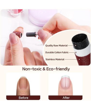 Alle's 150Pcs Nail Drill Sanding Bands Set - 80/120/180 Grits with 3/32 Nail Bits | Manicure & Pedicure Sanding Bits Kit | Christmas Gift - Buy Online on GoSupps.com