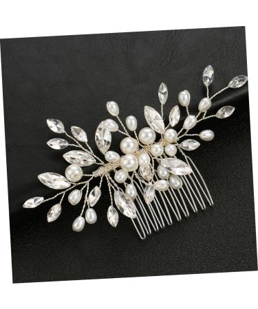 Housoutil Bridal Headwear Bun Hair Comb Wedding Hair Decor Exquisite Hair Comb Hair Wedding Decor Hair Pin Rhinestone Bobby Pins Wedding Bridal Headdress Grace Wig Pearl Miss White - Buy Online on GoSupps.com