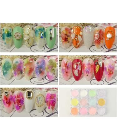 MEILINDS 12 Bottles Nail Art Glitter Sugar Powder - Holographic Shining Nail Glitter DIY Crafts - Buy Online on GoSupps.com