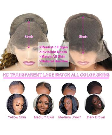 ZLIKE 26" HD Lace Front Wig - Wet & Wavy Human Hair Water Wave Pre-Plucked Glueless 150% Density - Natural Black 13x6 Lace Frontal - Buy Online on GoSupps.com