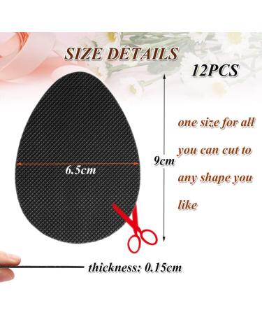 Premium Rubber Anti-Slip Shoe Pads - Self-Adhesive Stick-On Sole Protectors for Noise Reduction - Pack of 12 (Black) - Buy Online on GoSupps.com
