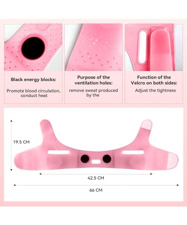 JUSRON V Line Face Tape | Soft Silicone Chin Strap for Women & Men (Candy Pink) | Lift & Contour | International Shipping - Buy Online on GoSupps.com