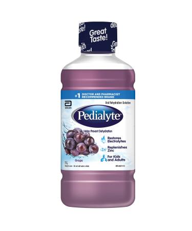 Pedialyte Electrolyte Oral Rehydration Solution Grape 1-L Bottle