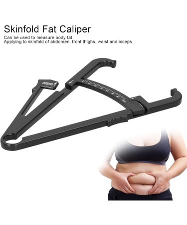 Precision Body Fat Measuring Slide - Unisex Skin Wrinkle & Fat Measurement Tool in Black - Ideal for Men & Women - Buy Online on GoSupps.com