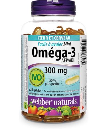 Webber Naturals Omega-3 300 mg Mini 220 Clear Enteric No Fishy Aftertaste Mini Softgels & Vitamin D3 1000 IU 260 Tablets For Healthy Bones Teeth and the Maintenance of Good Health - Buy Online on GoSupps.com