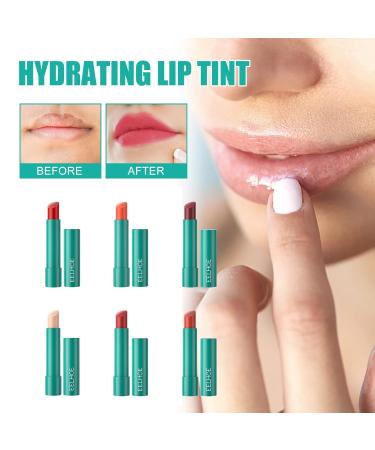 2Pcs Hydrating Lip Tint - Long-lasting Plumping Tinted Lip Balm & Moisturizing Gloss - Non-Sticky Anti-Cracking Treatment for Women & Girls (Red Rose & Clear White - Buy Online on GoSupps.com