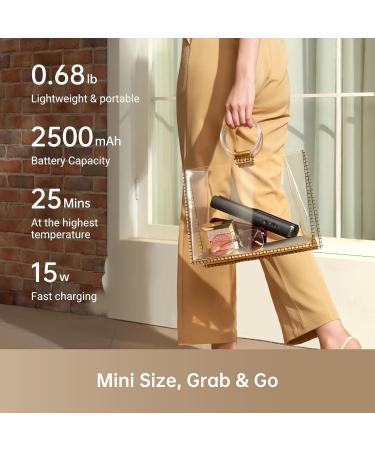 dreame Hair Straightener Portable Cordless Hair Straightener and Curler 2 in 1 Negative Ions Uniform Heat Distribution Fast Heating Flat Iron Rechargeable Mini for Travel - Buy Online on GoSupps.com