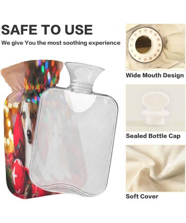 Cat & Dog Christmas Hot Water Bottle - 2L Soft Fleece Cover for Pets | Warmth & Comfort - Buy Online on GoSupps.com