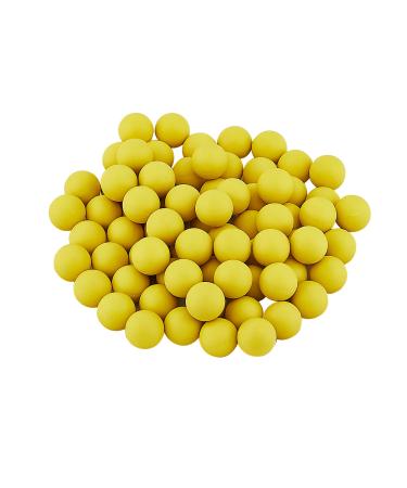 Alien Play 100  0.68 Caliber Reusable Paintballs, 0.68 Cal Rubber Reball Paintball for Training and Self-Defense, High Impact Solid Practice Paintball Ammo Gotcha Ammunition (Yellow)