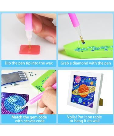 Aclarastra Space Diamond Painting Kit for Kids - Space Themed Gem Art with Frame | Boys Gifts Ages 6-12 | Planet Decor Arts and Crafts Toy - Buy Online on GoSupps.com